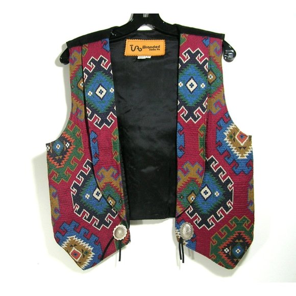 TA Branded Santa Fe Western Tapestry Vest - Picture 6 of 6